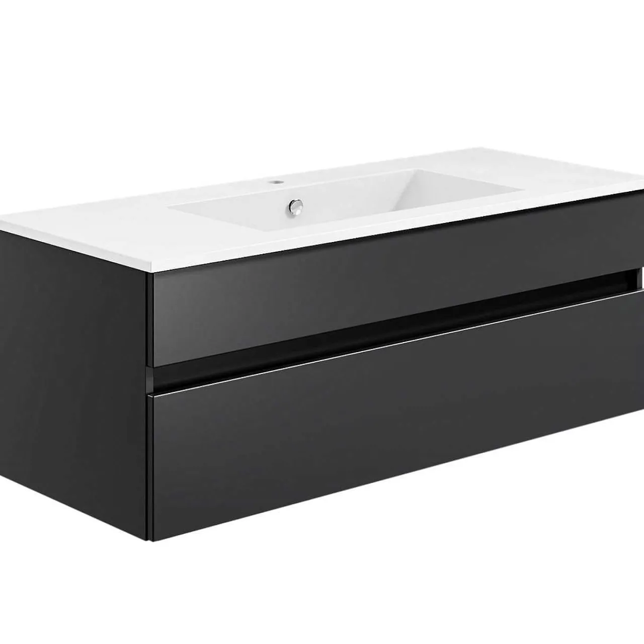 KISS Badezimmerset Mit Flachenspiegel Cosmos Grey 120> Badezimmermöbel-Sets