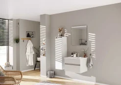 KISS Badezimmerset Mit Flachenspiegel Polarweiss 60><noscript><img width=