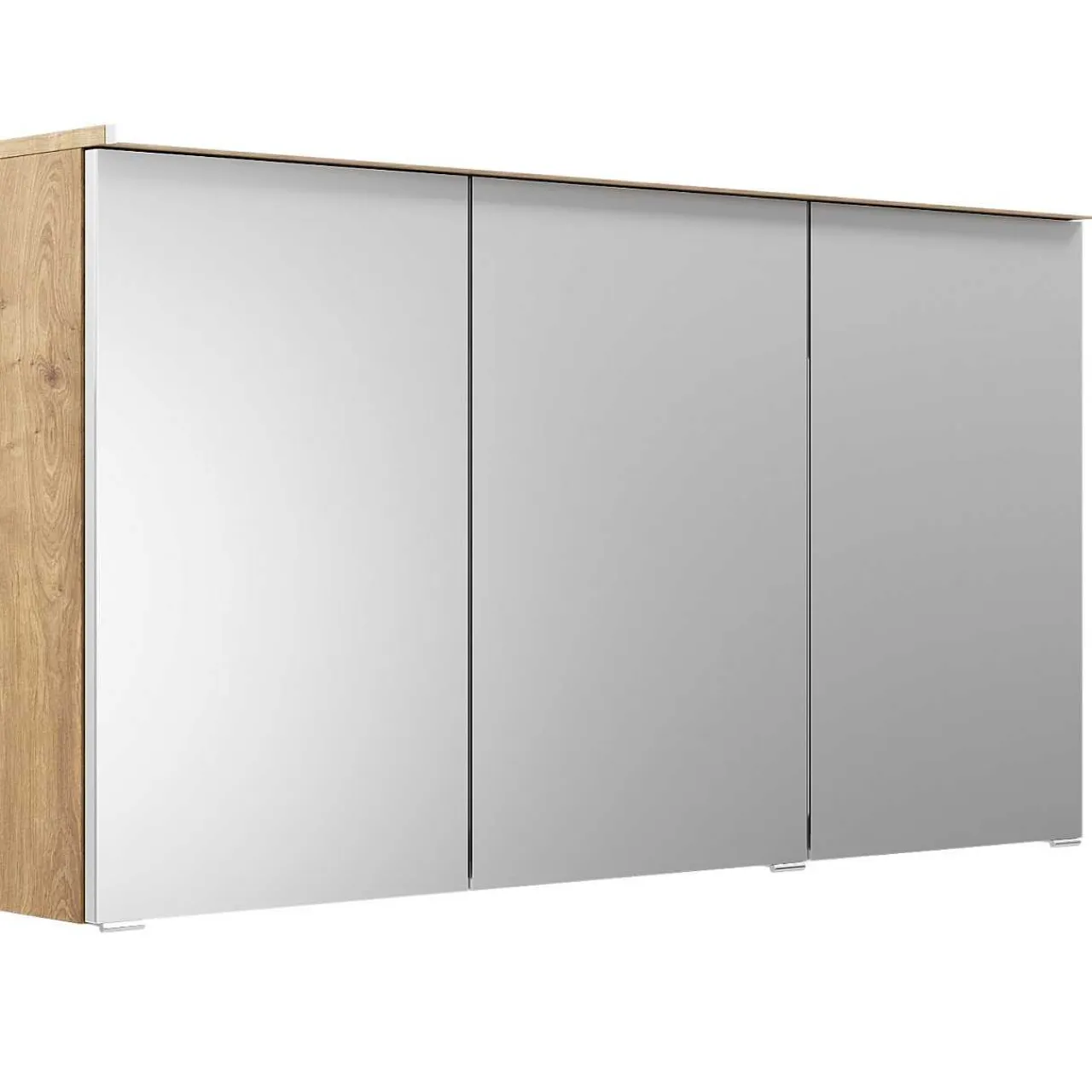 KISS Badezimmerset Mit Spiegelschrank Eiche Natur 120> Badezimmermöbel-Sets