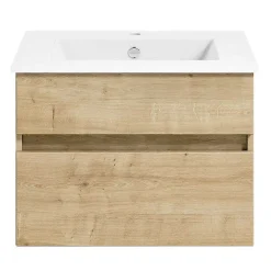 KISS Badezimmerset Mit Spiegelschrank Eiche Natur 60> Badezimmermöbel-Sets