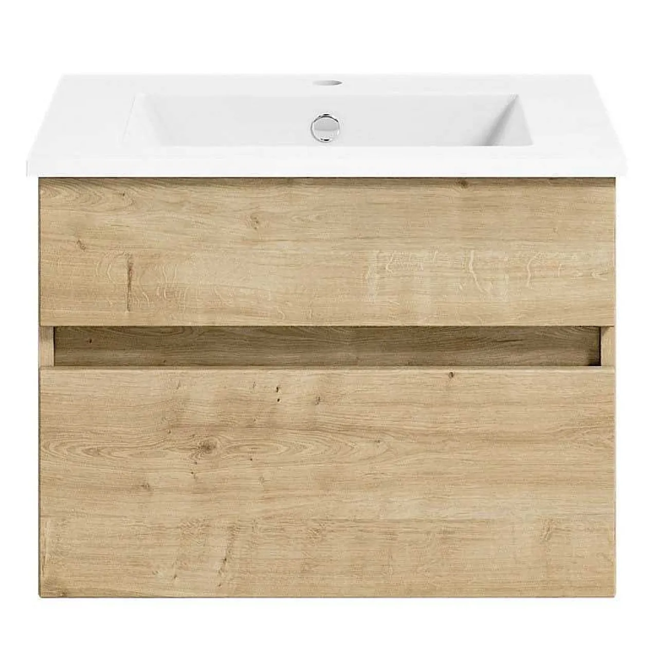 KISS Badezimmerset Mit Spiegelschrank Eiche Natur 60> Badezimmermöbel-Sets