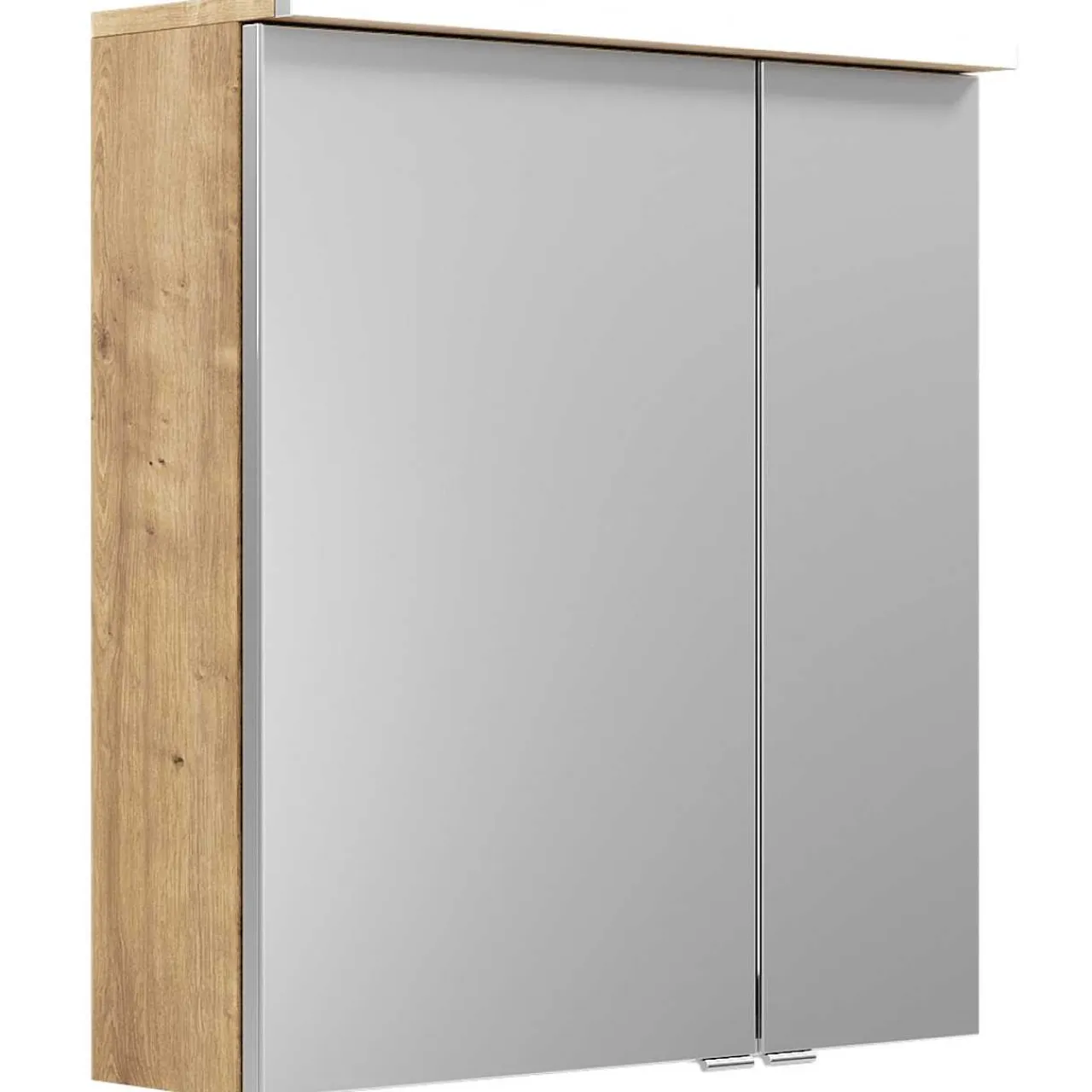 KISS Badezimmerset Mit Spiegelschrank Eiche Natur 60> Badezimmermöbel-Sets