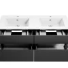 KISS Badezimmerset Mit Spiegelschrank Cosmos Grey Doppel 120> Badezimmermöbel-Sets