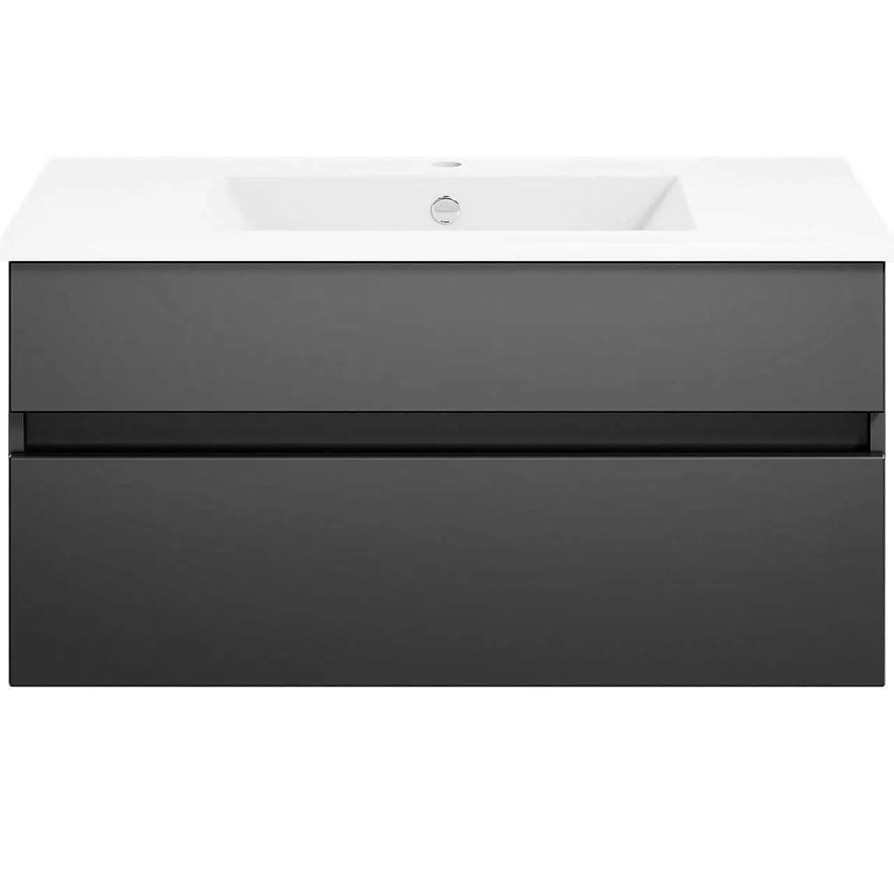 KISS Badezimmerset Mit Spiegelschrank Cosmos Grey 90> Badezimmermöbel-Sets