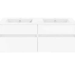 KISS Badezimmerset Mit Spiegelschrank Polarweiss Doppel 120><noscript><img width=