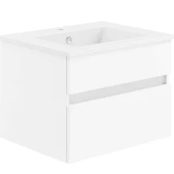 KISS Badezimmerset Mit Spiegelschrank Polarweiss 60> Badezimmermöbel-Sets