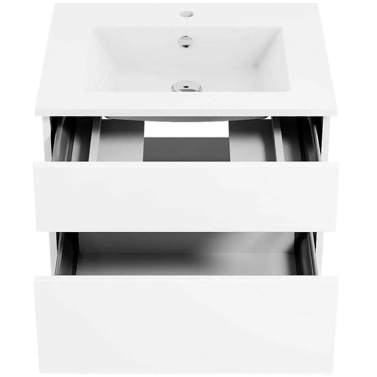 KISS Badezimmerset Mit Spiegelschrank Polarweiss 60> Badezimmermöbel-Sets