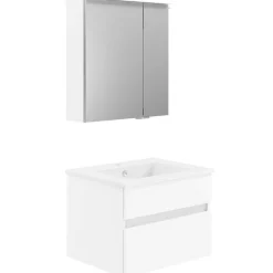 KISS Badezimmerset Mit Spiegelschrank Polarweiss 60><noscript><img width=