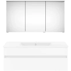 KISS Badezimmerset Mit Spiegelschrank Polarweiss 120><noscript><img width=