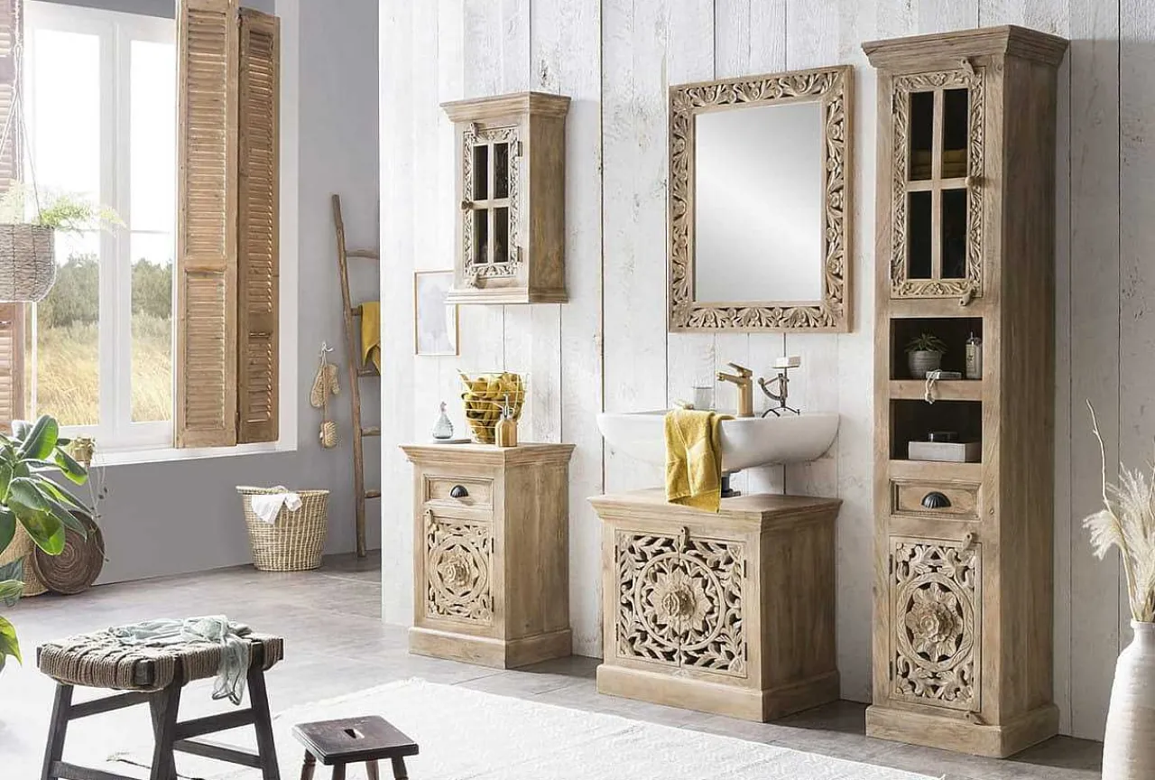 mutoni sweet home Badezimmer-Set Nivo Natur (5-Tlg)> Badezimmermöbel-Sets