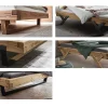 mutoni exquisite Balkenbett Unique Mit Holzkopfteil Y-Bein Metall> Betten