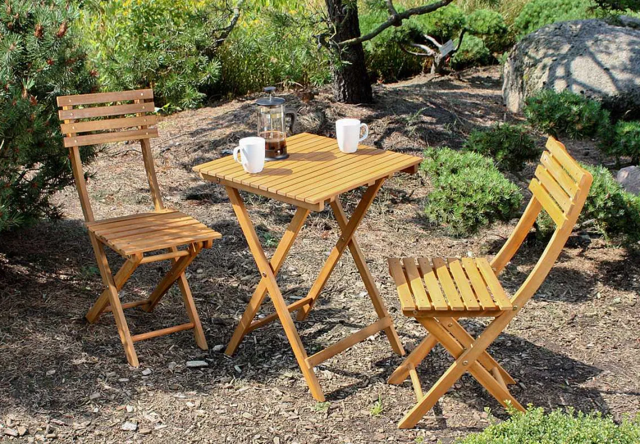 mutoni pleasure Balkon-Set Alameda Akazie Natur (5-Tlg)> Balkon-Sets