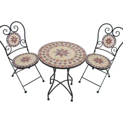 mutoni pleasure Balkon-Set Amarillo Mosaik Braun Ocker (3-Tlg)> Balkon-Sets