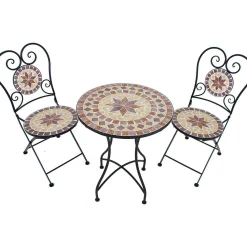 mutoni pleasure Balkon-Set Amarillo Mosaik Braun Ocker (3-Tlg)><noscript><img width=
