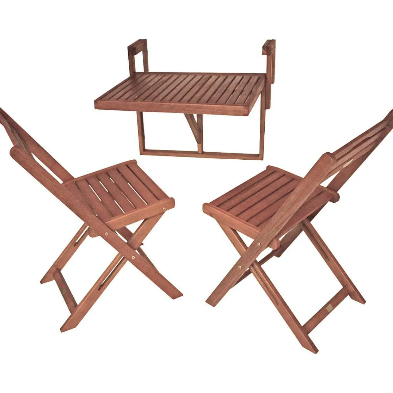 mutoni pleasure Balkon-Set Berkeley Eukalyptus Natur (3-Tlg)> Balkon-Sets