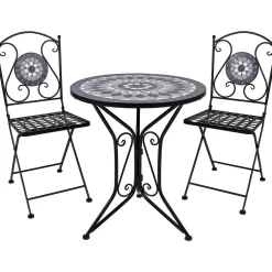 mutoni pleasure Balkon-Set Jalua Mosaik Schwarz (3-Er Set)> Balkon-Sets