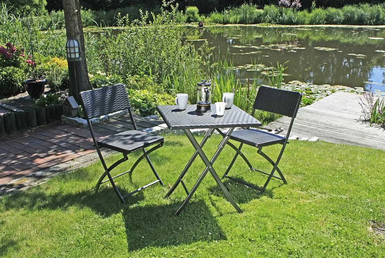mutoni pleasure Balkon-Set Ventana Stahl Schwarz (3-Er Set)> Balkon-Sets