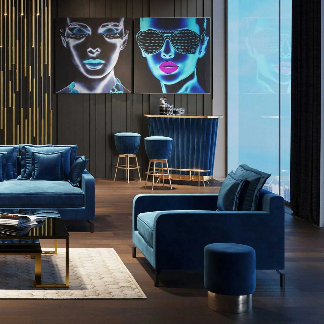 KARE Design Bar After Work Gold> Bartische