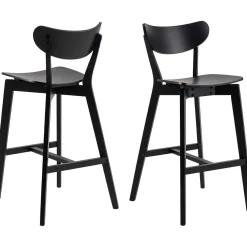 mutoni scandi Barhocker Enrico Rubberwood Schwarz 105 (1 Stuck)> Barhocker & Barstühle