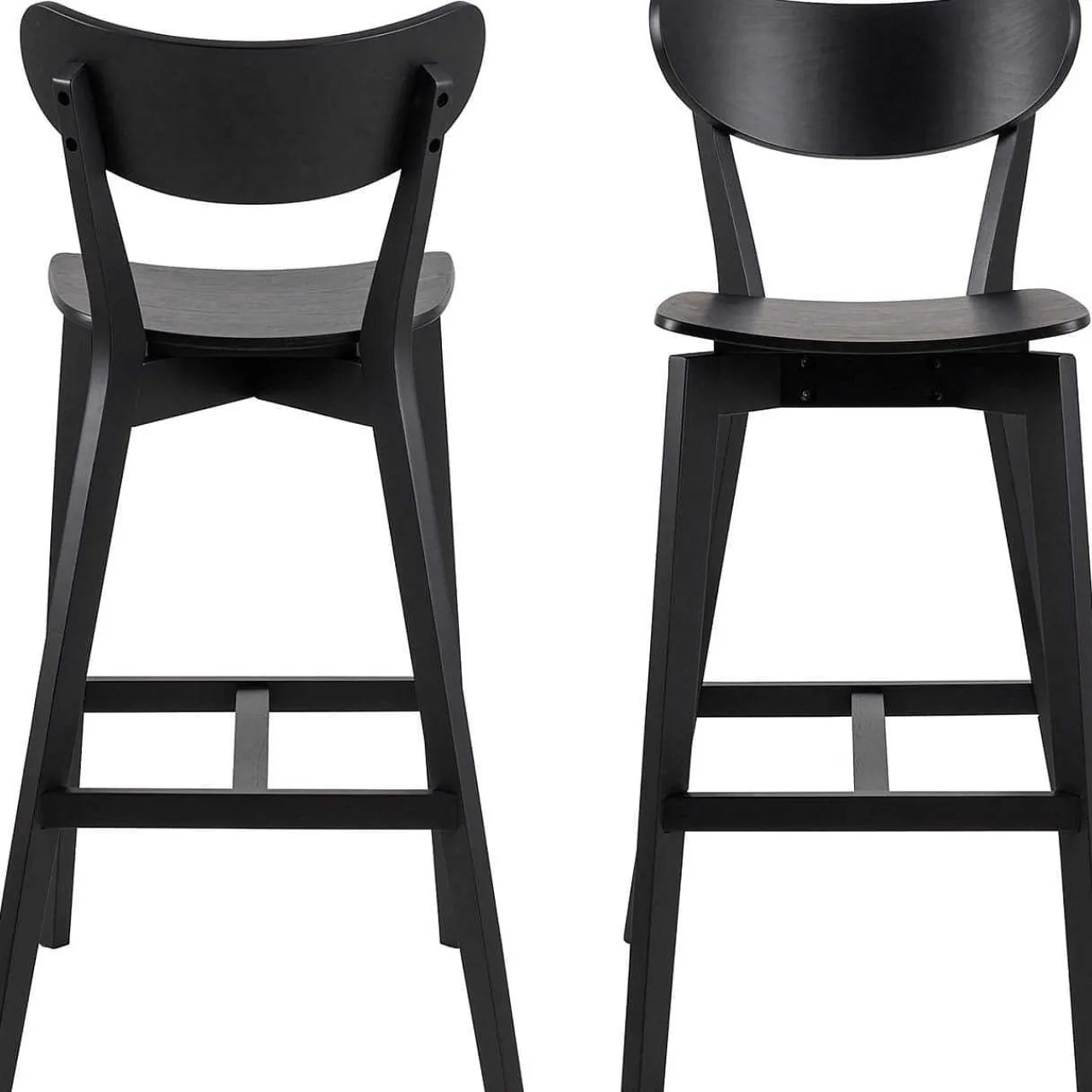 mutoni scandi Barhocker Enrico Rubberwood Schwarz 105 (1 Stuck)> Barhocker & Barstühle