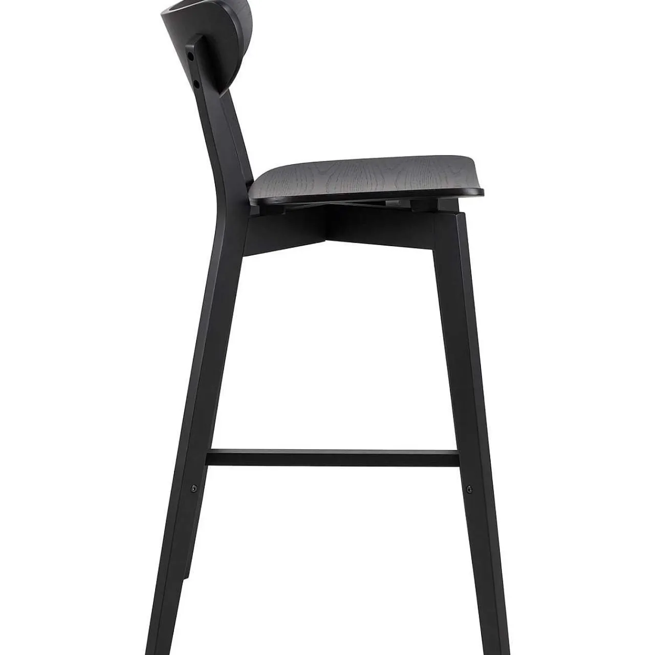 mutoni scandi Barhocker Enrico Rubberwood Schwarz 105 (1 Stuck)> Barhocker & Barstühle