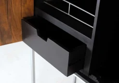 mutoni inspiration Barschrank Adra Mangoholz Schwarz 92X179> Barschränke & Bartheken