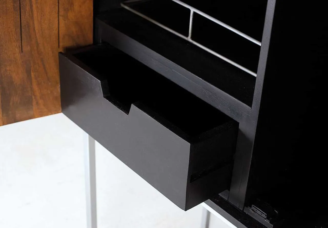 mutoni inspiration Barschrank Adra Mangoholz Schwarz 92X179> Barschränke & Bartheken