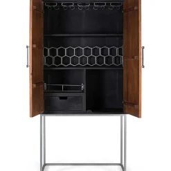 mutoni inspiration Barschrank Adra Mangoholz Schwarz 92X179> Barschränke & Bartheken