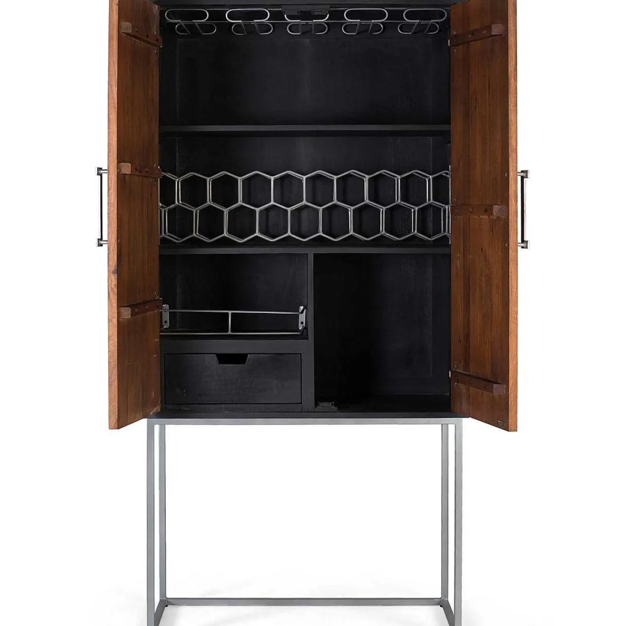 mutoni inspiration Barschrank Adra Mangoholz Schwarz 92X179> Barschränke & Bartheken