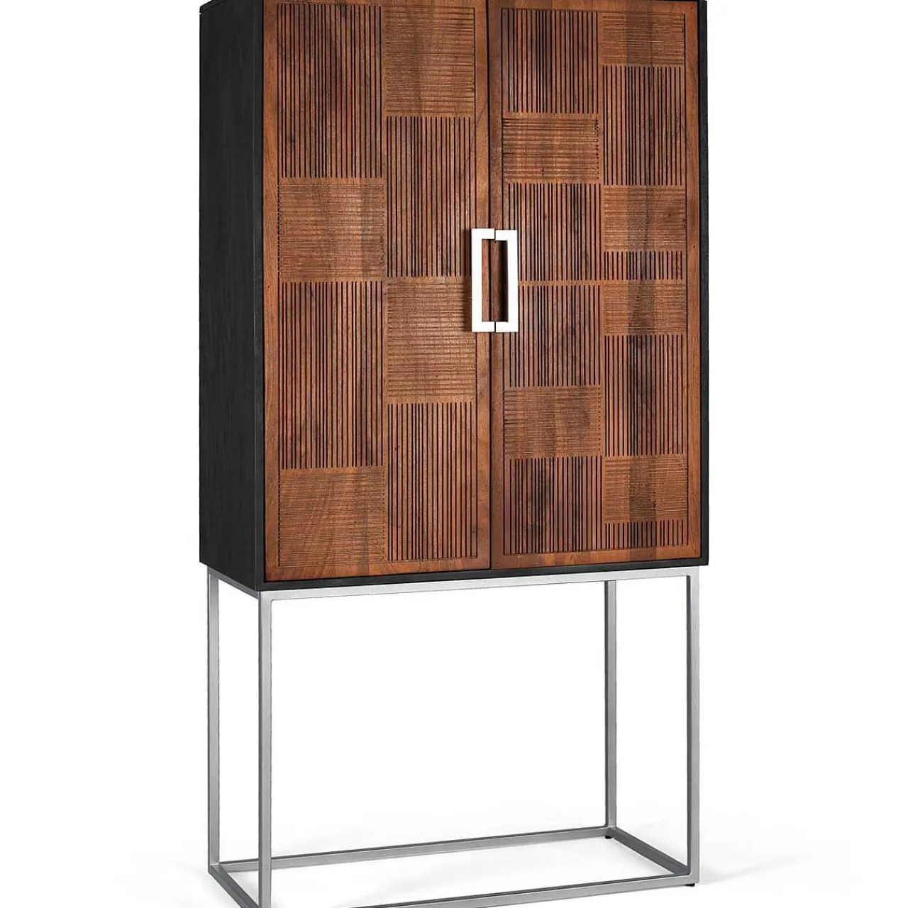 mutoni inspiration Barschrank Adra Mangoholz Schwarz 92X179> Barschränke & Bartheken