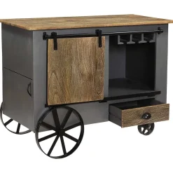 mutoni pleasure Barschrank Mit Rollen Ranchi Mango Braun Grau> Barschränke & Bartheken