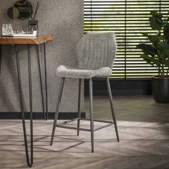 mutoni industrial Barstuhl Boucle Grau> Barhocker & Barstühle