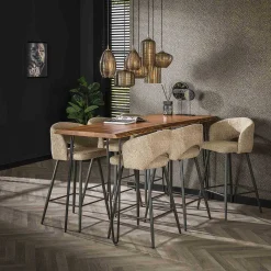 mutoni industrial Barstuhl Boucle Salon Sand><noscript><img width=