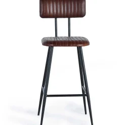 mutoni inspiration Barstuhl Leder Dunkelbraun 107 (2Er-Set)> Barhocker & Barstühle