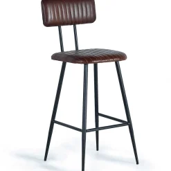 mutoni inspiration Barstuhl Leder Dunkelbraun 107 (2Er-Set)> Barhocker & Barstühle