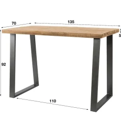 mutoni industrial Bartisch Berna 135X70 Weiss Antik> Bartische