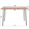 mutoni industrial Bartisch Edge Akazie Natur 130> Bartische