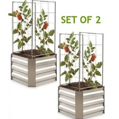 mutoni pleasure Beetumrandung Dahlia Stahl Silber (2-Er Set)><noscript><img width=