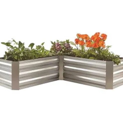 mutoni pleasure Beetumrandung Magnolia Stahl Silber L-Form><noscript><img width=