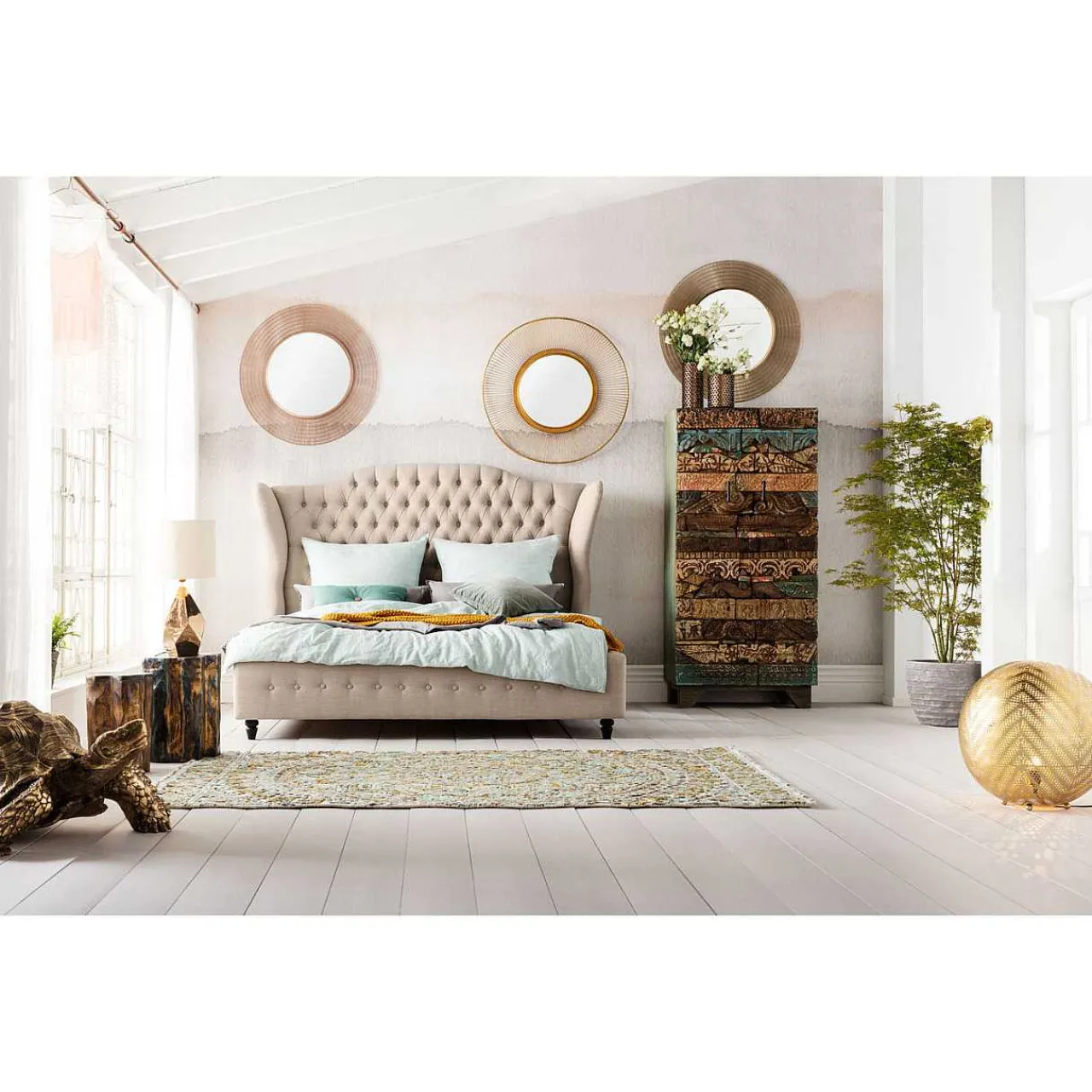 KARE Design Bett City Spirit Linen Natural 180X200Cm> Betten