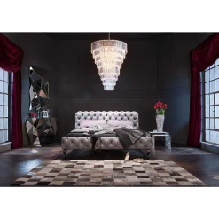 KARE Design Bett Desire Silbergrau 160X200 Cm><noscript><img width=