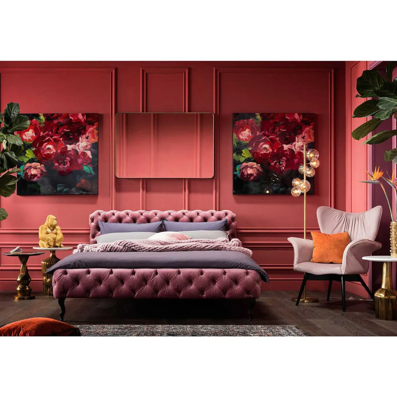 KARE Design Bett Desire Velvet Rose 180X200Cm> Betten