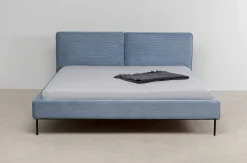 KARE Design Bett East Side Cord Blau 160X200> Betten