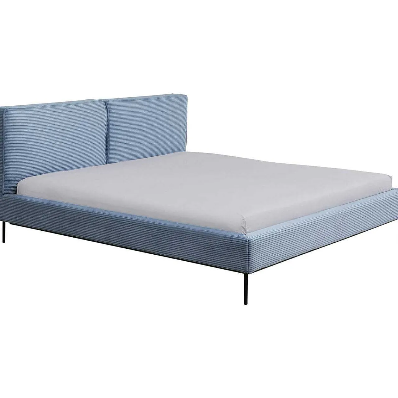 KARE Design Bett East Side Cord Blau 180X200> Betten