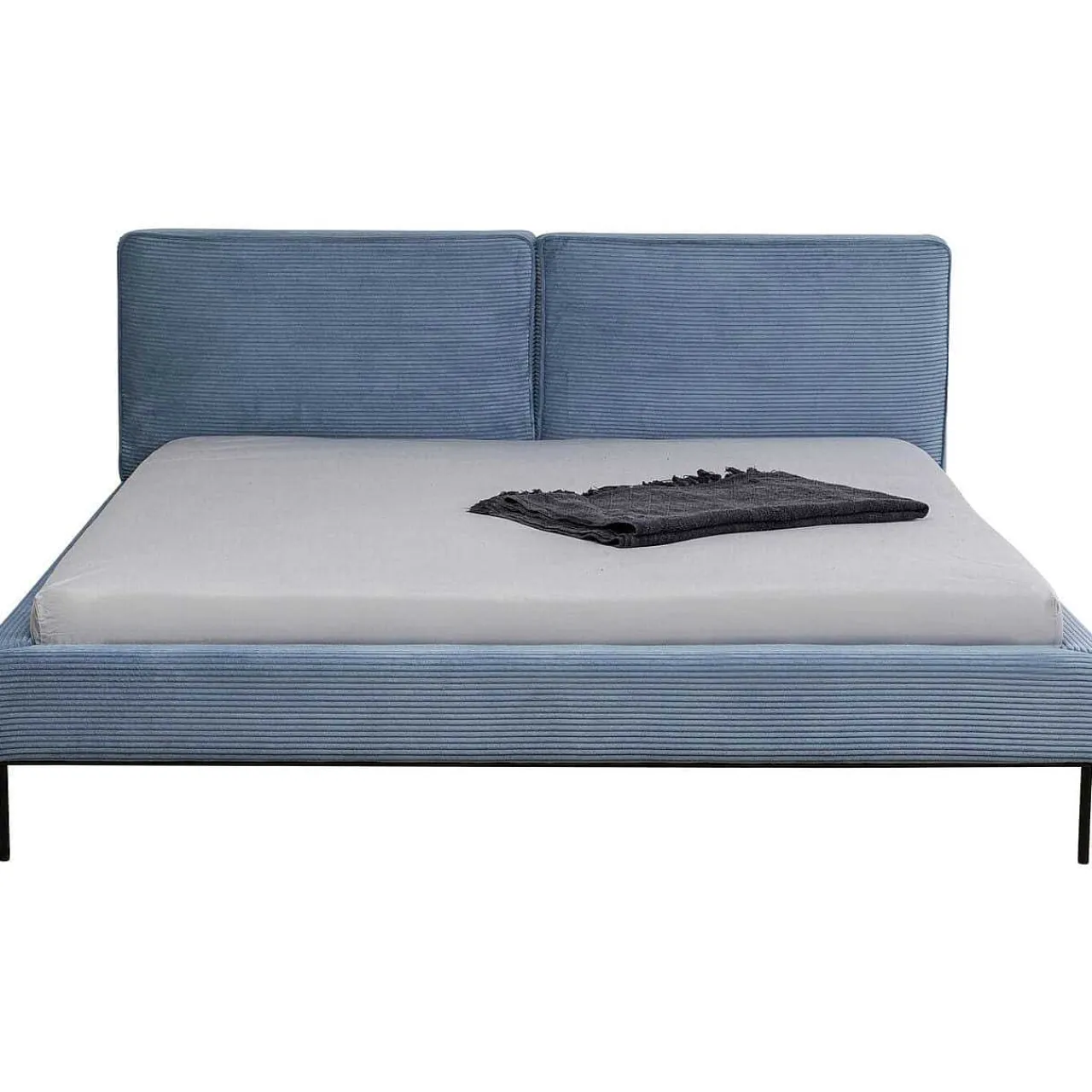 KARE Design Bett East Side Cord Blau 180X200> Betten