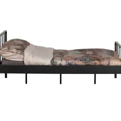mutoni living Bett Mees Metall Schwarz 120X200> Betten