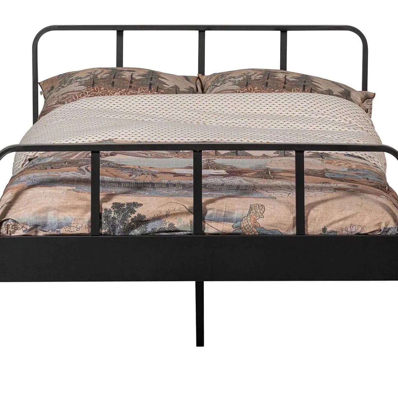 mutoni living Bett Mees Metall Schwarz 120X200> Betten