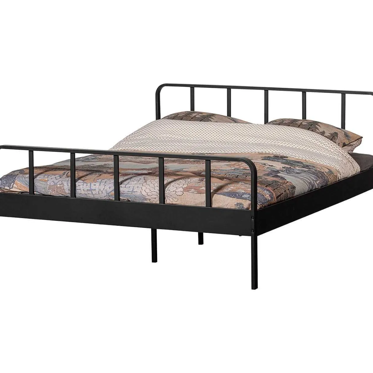 mutoni living Bett Mees Metall Schwarz 160X200> Betten