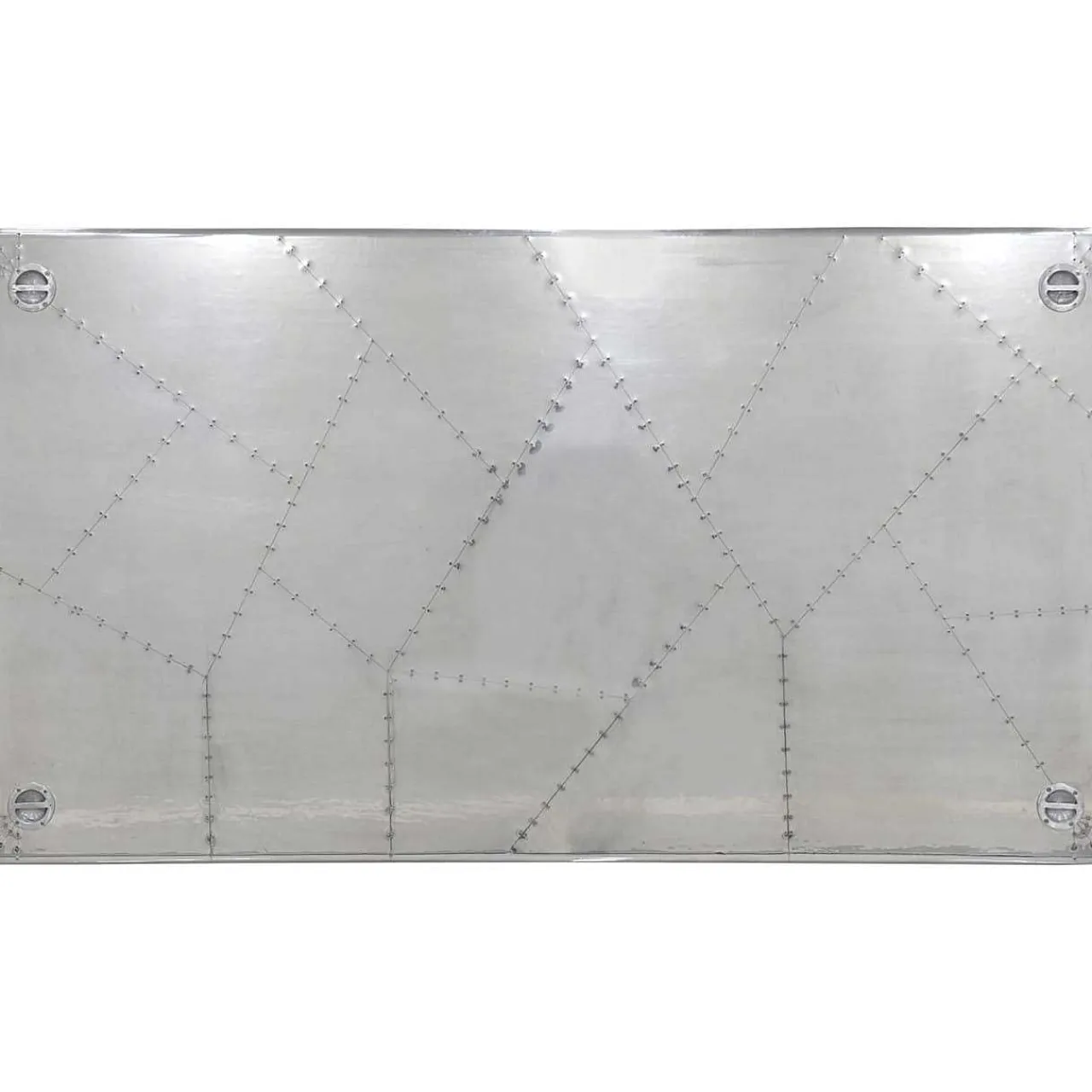 mutoni sweet home Bett-Kopfteil Aero Mangoholz Aluminium Silber 220> Betten