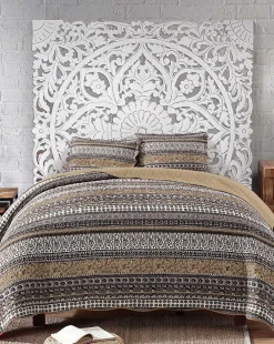 mutoni inspiration Bett-Kopfteil Mangoholz Antikweiss 120> Betten